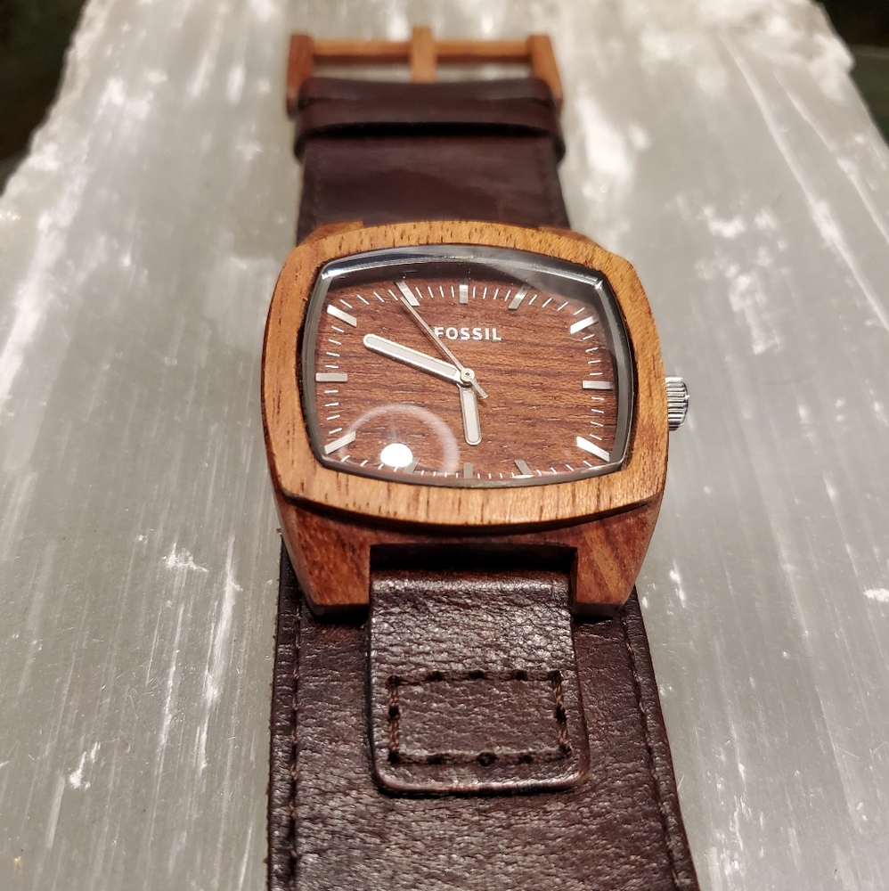 Fossil JR9929 Leather Cuff Watch